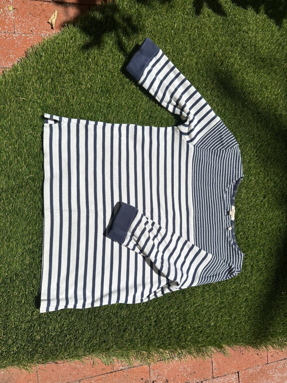 Barbour Navy & White Striped Long Sleeve Top